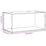 vidaXL Cutie de prezentare, transparent, 24x12x11 cm, acril