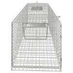 vidaXL Capcană pentru animale 64,5x25x26,5 cm, fier galvanizat vidaXL Capcană pentru animale 64,5x25x26,5 cm, fier galvanizat