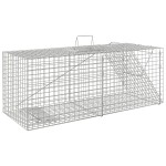 vidaXL Capcană pentru animale 64,5x25x26,5 cm, fier galvanizat vidaXL Capcană pentru animale 64,5x25x26,5 cm, fier galvanizat