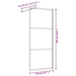 vidaXL Paravan de duș walk-in auriu, 90x195 cm sticlă ESG transparentă vidaXL Paravan de duș walk-in auriu, 90x195 cm sticlă ESG transparentă
