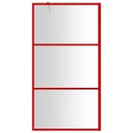 vidaXL Paravan de duș walk-in roșu 115x195 cm sticlă ESG transparentă vidaXL Paravan de duș walk-in roșu 115x195 cm sticlă ESG transparentă