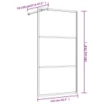 vidaXL Paravan de duș walk-in roșu 115x195 cm sticlă ESG transparentă vidaXL Paravan de duș walk-in roșu 115x195 cm sticlă ESG transparentă