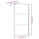 vidaXL Paravan de duș walk-in auriu 115x195 cm sticlă ESG transparentă vidaXL Paravan de duș walk-in auriu 115x195 cm sticlă ESG transparentă