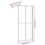 vidaXL Paravan de duș walk-in auriu, 90x195 cm sticlă ESG transparentă vidaXL Paravan de duș walk-in auriu, 90x195 cm sticlă ESG transparentă