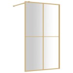 vidaXL Paravan de duș walk-in auriu 115x195 cm sticlă ESG transparentă vidaXL Paravan de duș walk-in auriu 115x195 cm sticlă ESG transparentă