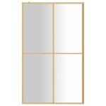 vidaXL Paravan de duș walk-in auriu 115x195 cm sticlă ESG transparentă vidaXL Paravan de duș walk-in auriu 115x195 cm sticlă ESG transparentă