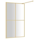 vidaXL Paravan de duș walk-in auriu 115x195 cm sticlă ESG transparentă vidaXL Paravan de duș walk-in auriu 115x195 cm sticlă ESG transparentă