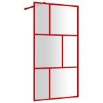 vidaXL Paravan de duș walk-in roșu 115x195 cm sticlă ESG transparentă vidaXL Paravan de duș walk-in roșu 115x195 cm sticlă ESG transparentă