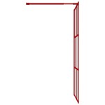 vidaXL Paravan de duș walk-in roșu 115x195 cm sticlă ESG transparentă vidaXL Paravan de duș walk-in roșu 115x195 cm sticlă ESG transparentă