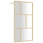 vidaXL Paravan de duș walk-in auriu 115x195 cm sticlă ESG transparentă vidaXL Paravan de duș walk-in auriu 115x195 cm sticlă ESG transparentă