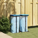 vidaXL Suporturi saci de gunoi, 2 buc., negru și albastru, 60 L, PP vidaXL Suporturi saci de gunoi, 2 buc., negru și albastru, 60 L, PP