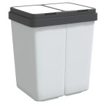 vidaXL Coș de gunoi dublu, alb, 2x25 L vidaXL Coș de gunoi dublu, alb, 2x25 L