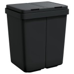 vidaXL Coș de gunoi dublu, antracit, 2x25 L vidaXL Coș de gunoi dublu, antracit, 2x25 L