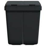 vidaXL Coș de gunoi dublu, antracit, 2x25 L vidaXL Coș de gunoi dublu, antracit, 2x25 L