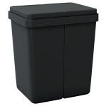 vidaXL Coș de gunoi dublu, antracit, 2x25 L vidaXL Coș de gunoi dublu, antracit, 2x25 L