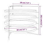 vidaXL Tăvi pentru pizza, 4 buc., cu suport, Ø 28 cm, oțel vidaXL Tăvi pentru pizza, 4 buc., cu suport, Ø 28 cm, oțel
