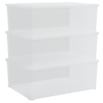 vidaXL Cutii de depozitare din plastic, 3 buc., 10 L, stivuibile