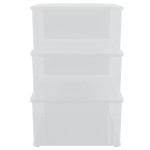 vidaXL Cutii de depozitare din plastic, 3 buc., 10 L, stivuibile
