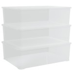 vidaXL Cutii de depozitare din plastic, 3 buc., 25 L, stivuibile vidaXL Cutii de depozitare din plastic, 3 buc., 25 L, stivuibile