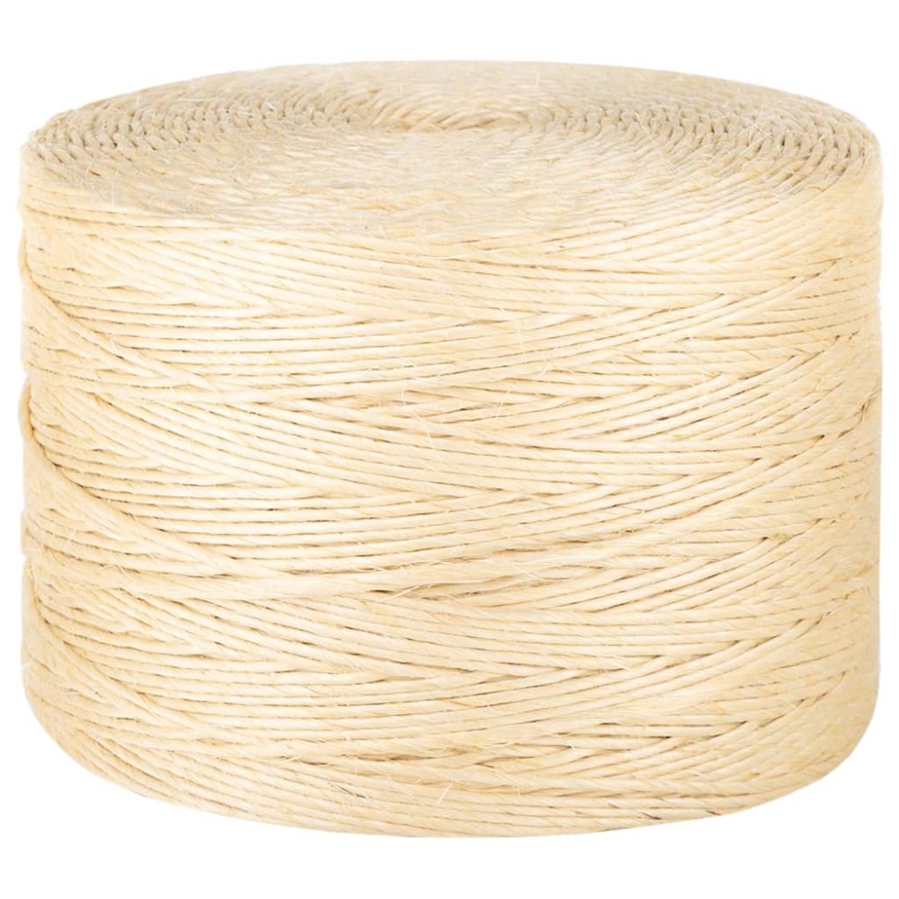 vidaXL Frânghie, 200 m, sisal 100%, 3 mm
