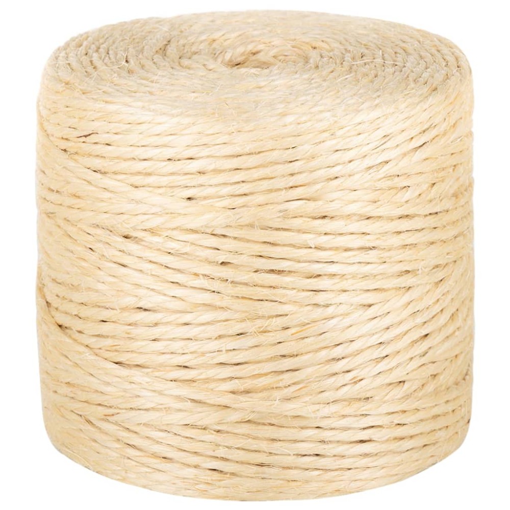 vidaXL Frânghie, 100 m, sisal 100%, 4 mm