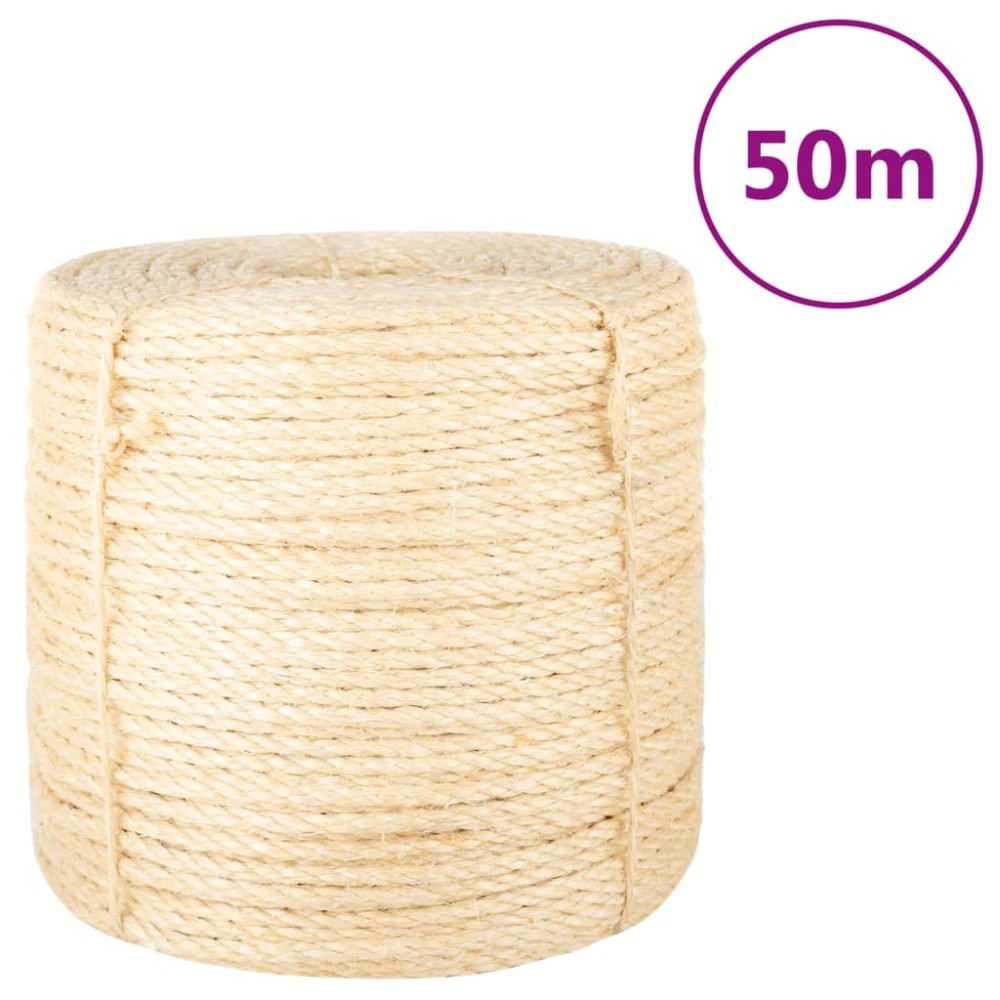 vidaXL Frânghie, 50 m, sisal 100%, 6 mm