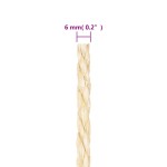 vidaXL Frânghie, 50 m, sisal 100%, 6 mm vidaXL Frânghie, 50 m, sisal 100%, 6 mm