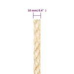 vidaXL Frânghie, 25 m, sisal 100%, 10 mm vidaXL Frânghie, 25 m, sisal 100%, 10 mm