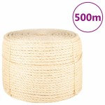 vidaXL Frânghie, 500 m, sisal 100%, 10 mm vidaXL Frânghie, 500 m, sisal 100%, 10 mm