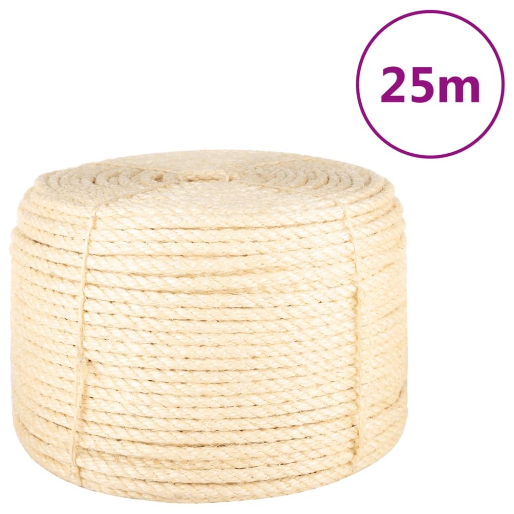 vidaXL Frânghie, 25 m, sisal 100%, 12 mm