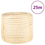 vidaXL Frânghie, 25 m, sisal 100%, 14 mm vidaXL Frânghie, 25 m, sisal 100%, 14 mm