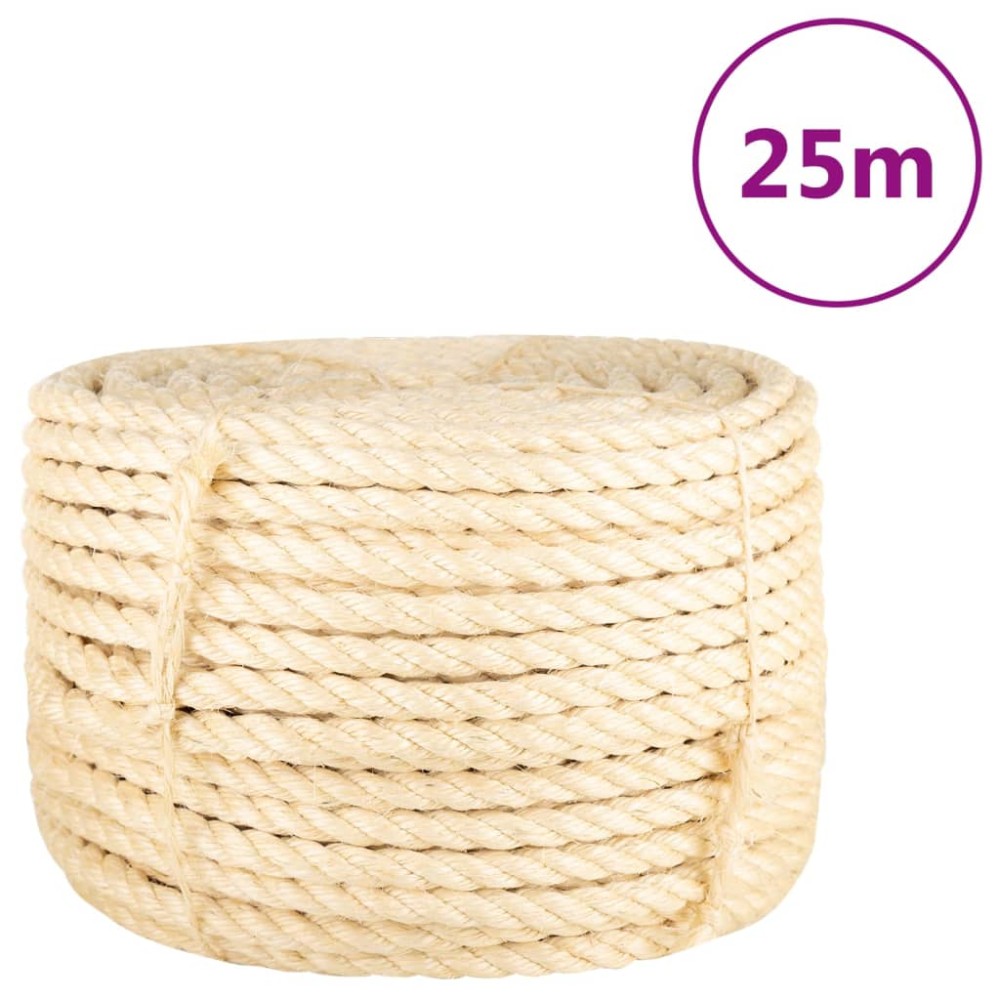 vidaXL Frânghie, 25 m, sisal 100%, 16 mm