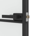 vidaXL Ușă de interior negru 83x201,5 cm sticlă securiz./aluminiu slim