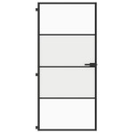 vidaXL Ușă de interior negru 93x201,5 cm sticlă securiz./aluminiu slim vidaXL Ușă de interior negru 93x201,5 cm sticlă securiz./aluminiu slim