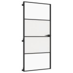 vidaXL Ușă de interior negru 93x201,5 cm sticlă securiz./aluminiu slim vidaXL Ușă de interior negru 93x201,5 cm sticlă securiz./aluminiu slim