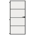 vidaXL Ușă de interior negru 93x201,5 cm sticlă securiz./aluminiu slim vidaXL Ușă de interior negru 93x201,5 cm sticlă securiz./aluminiu slim