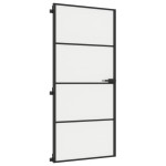 vidaXL Ușă de interior negru 93x201,5 cm sticlă securiz./aluminiu slim vidaXL Ușă de interior negru 93x201,5 cm sticlă securiz./aluminiu slim