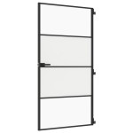 vidaXL Ușă interior negru 102,5x201,5 cm sticlă securiz./aluminiu slim