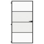 vidaXL Ușă interior negru 102,5x201,5 cm sticlă securiz./aluminiu slim