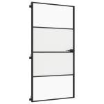 vidaXL Ușă interior negru 102,5x201,5 cm sticlă securiz./aluminiu slim