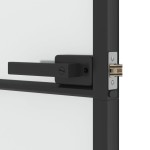 vidaXL Ușă interior negru 102,5x201,5 cm sticlă securiz./aluminiu slim