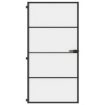 vidaXL Ușă interior negru 102,5x201,5 cm sticlă securiz./aluminiu slim vidaXL Ușă interior negru 102,5x201,5 cm sticlă securiz./aluminiu slim