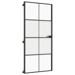 vidaXL Ușă de interior negru 93x201,5 cm sticlă securiz./aluminiu slim vidaXL Ușă de interior negru 93x201,5 cm sticlă securiz./aluminiu slim