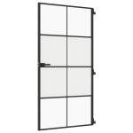 vidaXL Ușă interior negru 102,5x201,5 cm sticlă securiz./aluminiu slim