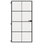 vidaXL Ușă interior negru 102,5x201,5 cm sticlă securiz./aluminiu slim