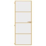 vidaXL Ușă interior Slim auriu 76x201,5 cm sticlă securizată/aluminiu
