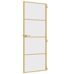 vidaXL Ușă interior Slim auriu 76x201,5 cm sticlă securizată/aluminiu