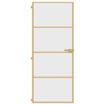 vidaXL Ușă de interior Slim auriu 83x201,5cm sticlă temperată/aluminiu
