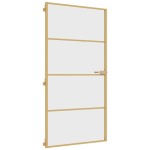 vidaXL Ușă interior Slim auriu 102,5x201,5cm sticlă temperată/aluminiu vidaXL Ușă interior Slim auriu 102,5x201,5cm sticlă temperată/aluminiu
