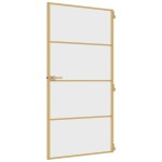 vidaXL Ușă interior Slim auriu 102,5x201,5cm sticlă temperată/aluminiu vidaXL Ușă interior Slim auriu 102,5x201,5cm sticlă temperată/aluminiu